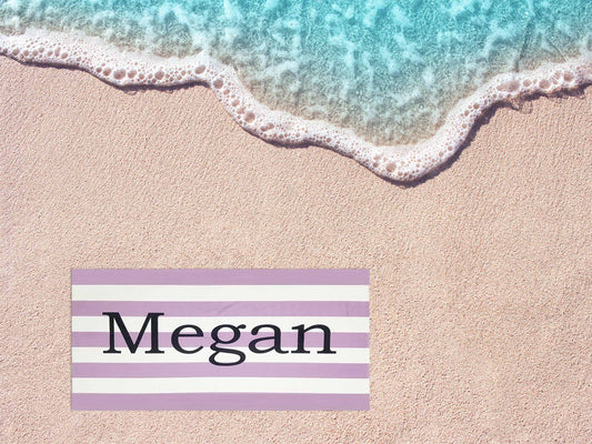 Personalized Stripe Beach Towel