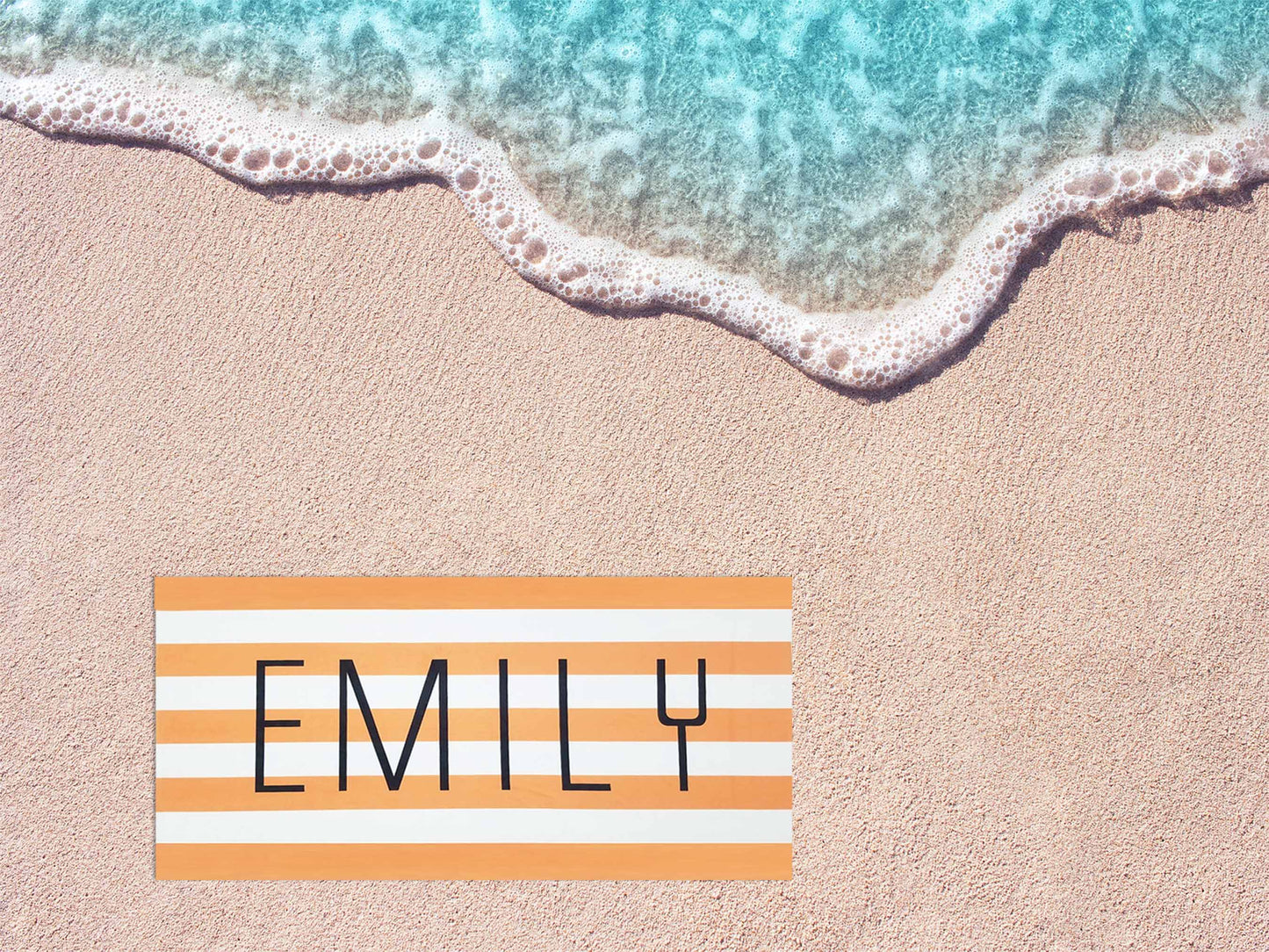 Personalized Stripe Beach Towel