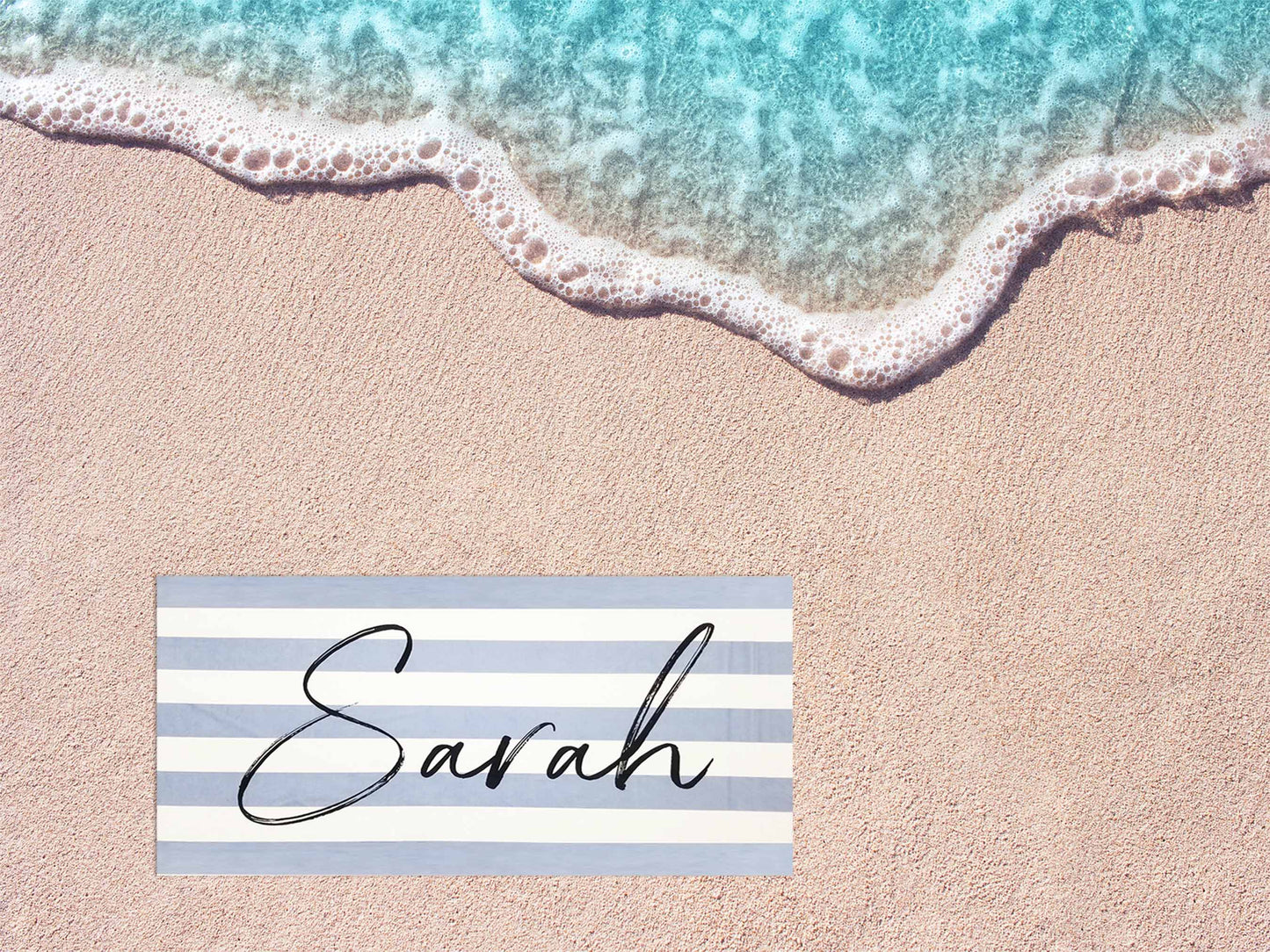 Personalized Stripe Beach Towel