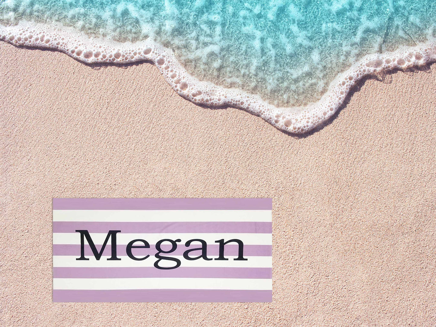 Personalized Stripe Beach Towel